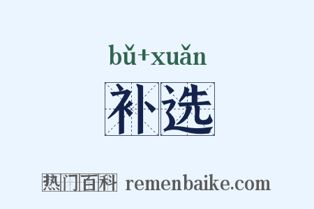 补选是什么意思的图片
